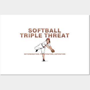 Women's Softball Slogan Posters and Art